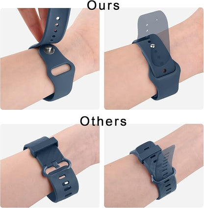 Meliya 22mm Watch Bands Quick Release Replacement Wristband, Soft Silicone Sport Replacement Straps for Men Women