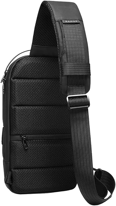 Hebetag Leather Sling Bag Crossbody Backpack for Men Women Travel Outdoor Camping