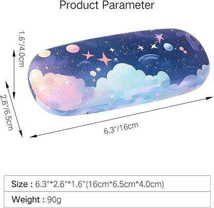 PERFECTSIGHT Hard Shell Eyeglasses Case, PU Leather Protective Glasses Case, Cute Eyeglass Case for Women Men Girls