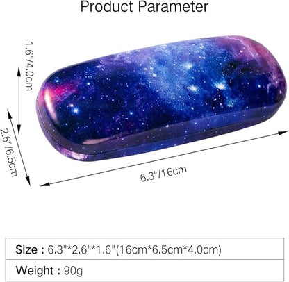 PERFECTSIGHT Hard Shell Eyeglasses Case, PU Leather Protective Glasses Case, Cute Eyeglass Case for Women Men Girls