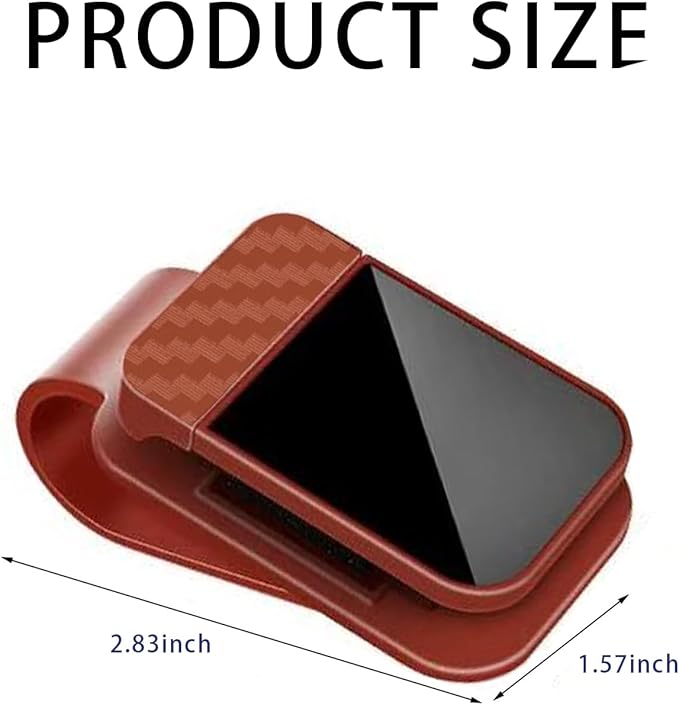 Car Visor Organizer, ABS Sunglasses Holder Clip with Document & Card Pockets, Multi-Pocket Sun Visor Storage for Truck SUV Van (Brown)