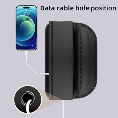 2 Pack Premium Car Seat Gap Filler Organizer - Universal Storage Box with Card Slots for Phones/Keys/Glasses, Fits Cars, SUVs & Trucks (Black)