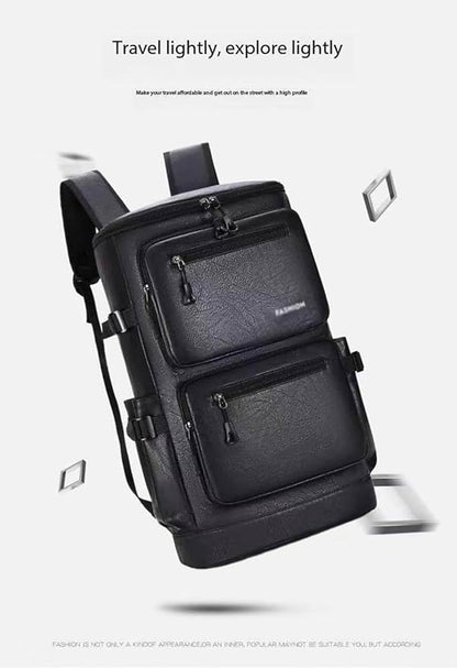 Travel Backpack For Business,Portable Travel Backpack,Lightweight Large Compartment Backpack, School Weekend Day Bag (Black,Large)