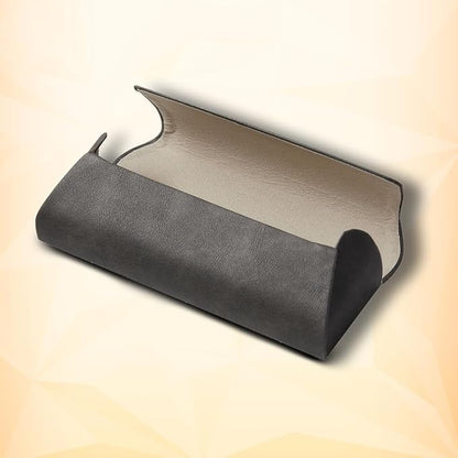 Triskel Curved-Top Eyewear Case – Hard Shell PU Leather Glasses Case with Soft Lining, Lightweight with Magnetic Closure