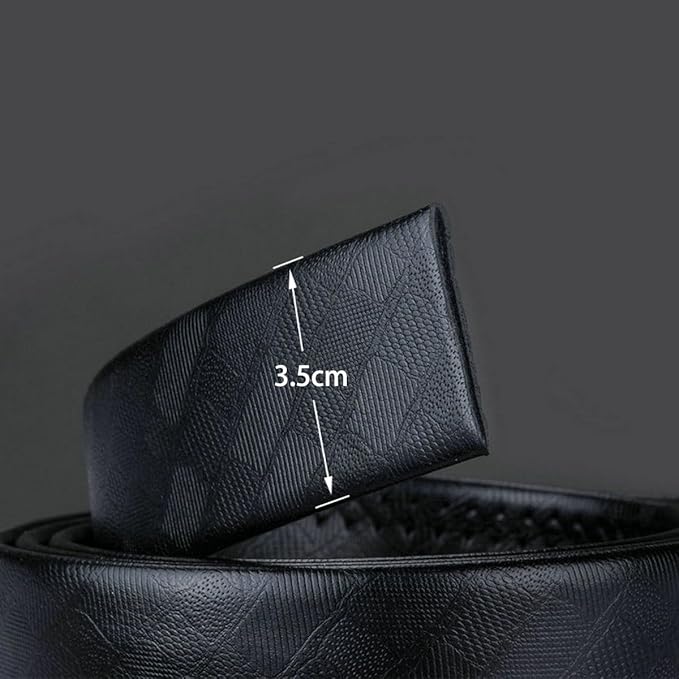 Barry.Wang Mens Belts Leather Ratchet Automatic Buckle Slide Click 1 3/8" Designer Dress Fashion Classic Casual Work Business