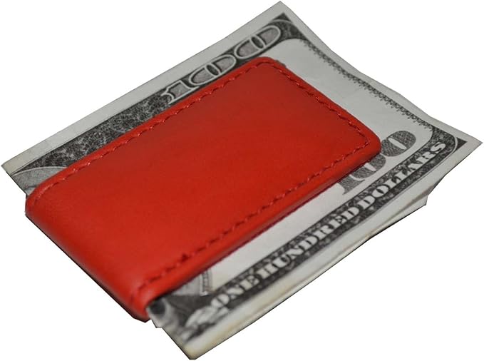 LB LEATHERBOSS Men's New Leather Strong Magnetic Money Clip
