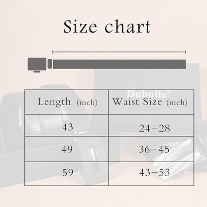 Dubulle Designer Ratchet Belt for Men Leather Fashion Adjustable Automatic Buckle Sliding Removable Dress Casual