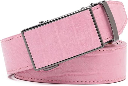 Fabio Valenti Mens Belt,Ratchet Belt Dress with 1 3/8" Genuine Leather with Easier Adjustable Buckle, Trim to Fit