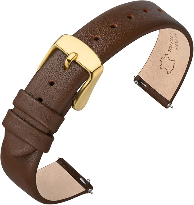 ANNEFIT Watch Bands for Men Women, Top Grain Leather Watch Strap with Quick Release, Band Width 12mm 13mm 14mm 16mm 18mm 20mm 22mm