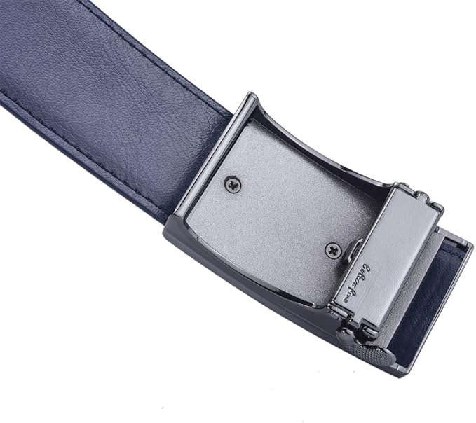Men’s Belt Beltox Ratchet Dress Leather Buckle Belt Black Brown Blue 1 3/8” Gift Box