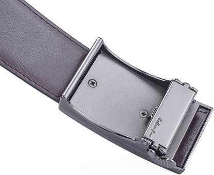 Men’s Belt Beltox Ratchet Dress Leather Buckle Belt Black Brown Blue 1 3/8” Gift Box