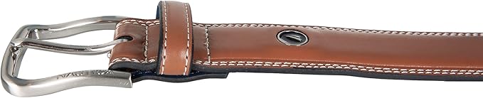 Nautica Men's Dress Leather Belt for Suits and Pants | Classic | Business | Fashion | Adjustable | Metal Buckle