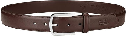 Falari Men Genuine Leather Casual Dress Belt With Single Prong Buckle, Classic Style Belt