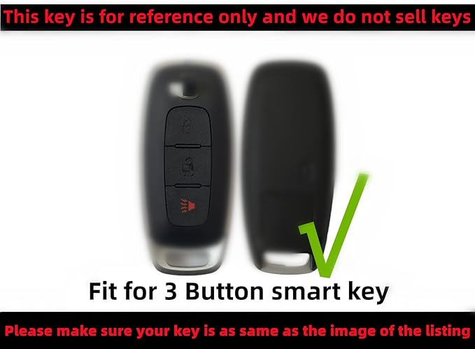 REPROTECTING TPU Key Fob Cover Compatible with Nissan Pathfinder Rogue Kicks (White/Green, 3 Buttons/TPU)