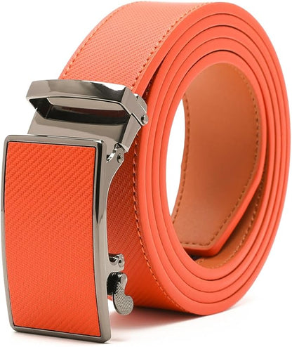Fabio Valenti Mens Belt,Ratchet Belt Dress with 1 3/8" Genuine Leather with Easier Adjustable Buckle, Trim to Fit
