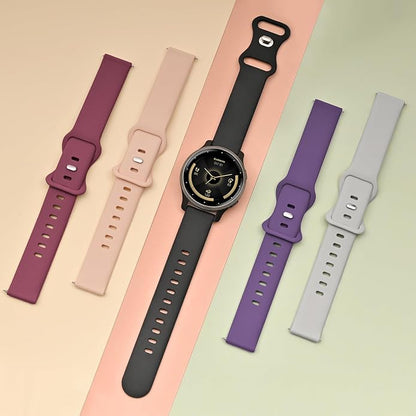 5 Pack 18mm Silicone Watch Band Compatible with Garmin Vivoactive 4S/Vivomove 3S/Venu 3S 41mm/Venu 4 41mm/Venu 2S/Forerunner 255S/265S, Quick Release Soft Sport Straps for Women Men