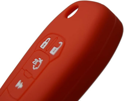 Silicone Rubber Key Fob Cover Protector for Ford Fusion Explorer (Flip Key) N5F-A08TAA 164-R7986 5924003 4 Button Remote Control