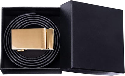 Barry.Wang Mens Belts Leather Ratchet Automatic Buckle Slide Click 1 3/8" Designer Dress Fashion Classic Casual Work Business