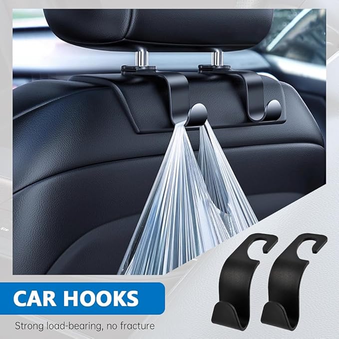 2 Pack Car Seat Gap Filler Organizer, Leather Seat Gap Bag with Cup Holder (3.14 inch) & 4 Hooks, Anti-Slip Flannel Lined Storage Box for Phone, Keys, Wallet, Fit Most Cars