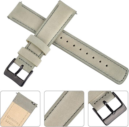 Ritche Christmas Gift Quick Release Leather Watch Bands Genuine Watch Straps for Men Women Top Grain Leather Watch Strap, White Elephant Gifts, Stocking Stuffers for Men, Father's Day gifts