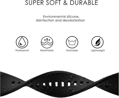 BISONSTRAP Watch Strap 18mm 19mm 20mm 21mm 22mm, Quick Release Silicone Watch Bands for Men Women