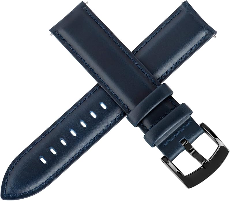 OTTOODY Leather Watch Bands Quick Release, Elegant Top Grain Leather Watch Straps for Men & Women, Choice of Color & Width - 18mm, 19mm, 20mm, 21mm or 22mm Wristbands Bracelet for Watch & Smartwatch