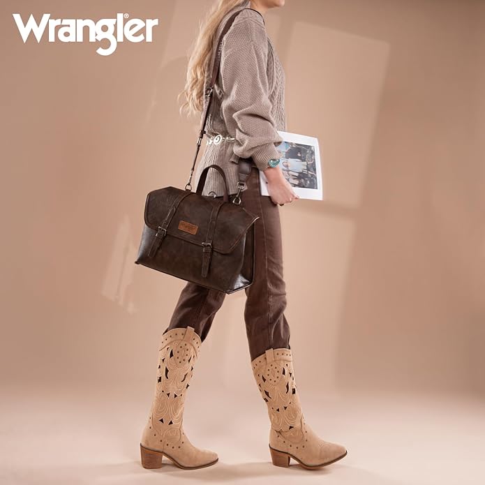 Wrangler Laptop Bag for Women Messenger Bag Briefcase Computer Backpack Convertible Satchel Bag