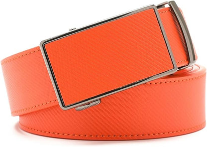 Fabio Valenti Mens Belt,Ratchet Belt Dress with 1 3/8" Genuine Leather with Easier Adjustable Buckle, Trim to Fit