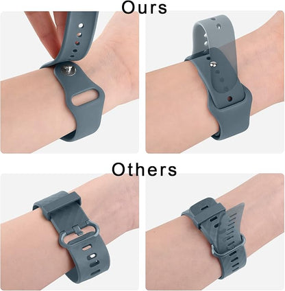 Meliya 22mm Watch Bands Quick Release Replacement Wristband, Soft Silicone Sport Replacement Straps for Men Women
