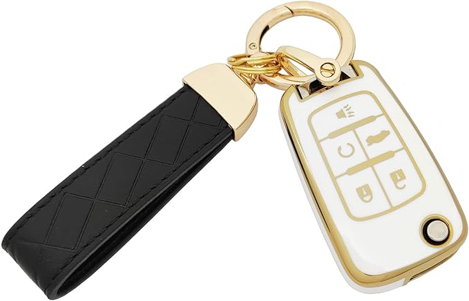 TPU Key Fob Cover fit for Chevy Equinox Cruze Malibu Camaro Trax Impala Sonic for Buick Lacrosse Trunk GMC Key Fob