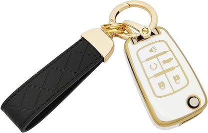 TPU Key Fob Cover fit for Chevy Equinox Cruze Malibu Camaro Trax Impala Sonic for Buick Lacrosse Trunk GMC Key Fob
