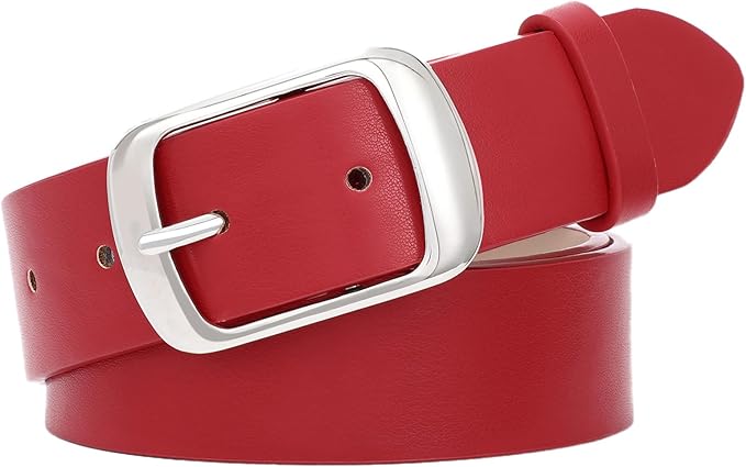 SUOSDEY Women Belts For Jeans Dresses Pants Ladies Leather Waist Belt with Elegant Buckle, Width 1.3"