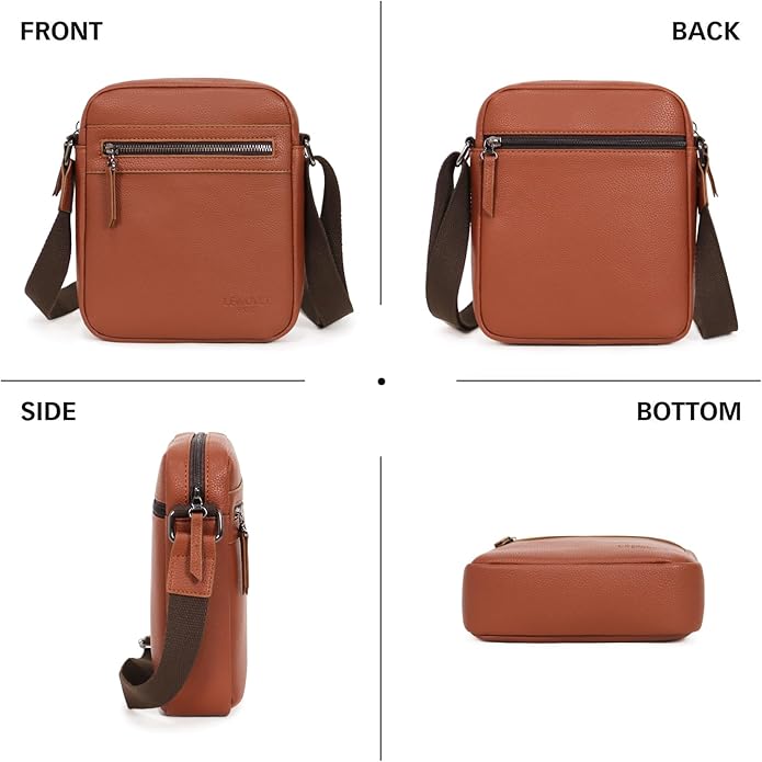 Small/Medium Crossbody bag for men shoulder bag mens purse satchel leather messenger bag gift man