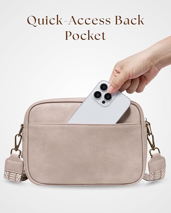Crossbody Bags with Built-in Wallet, Anti-Theft Travel Purse with Card Slots, Trendy Vegan Shoulder Bag for Women Men