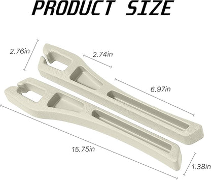 Car Seat Gap Filler Organizer, 2PCS Multifunctional Vehicle Fill Gap Blocker with Storage Slot Between Seat & Console, Anti-Drop Auto Interior Organization, Universal Fit (Beige)