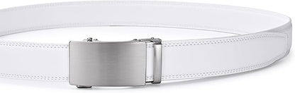 Lingli Men's Belt,Ratchet Dress Belt with Automatic Buckle Brown/Black-Trim to Fit-35mm wide
