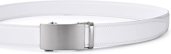 Lingli Men's Belt,Ratchet Dress Belt with Automatic Buckle Brown/Black-Trim to Fit-35mm wide