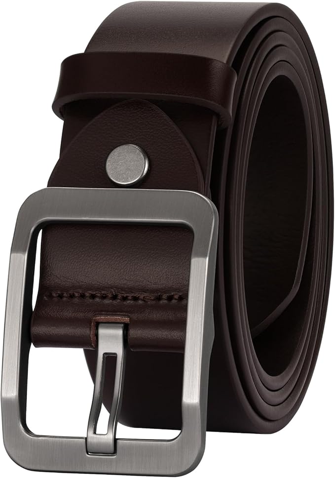 Thicken Full Grain Leather Mens Belt Heavy Duty Mens Work Belt Mens Belt High Hardness Buckle Packed In Gift Box