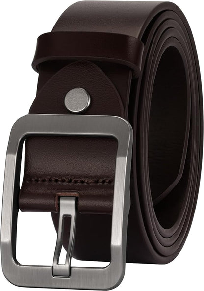 Thicken Full Grain Leather Mens Belt Heavy Duty Mens Work Belt Mens Belt High Hardness Buckle Packed In Gift Box