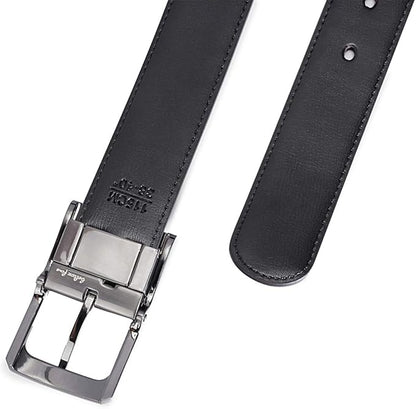 Belts for Men Reversible Leather 1.25” Waist Strap Fashion Dress Buckle Beltox