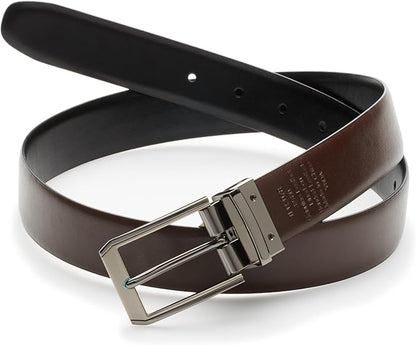 Perry Ellis Men's Portfolio Love Triangle Reversible Leather Dress Belt