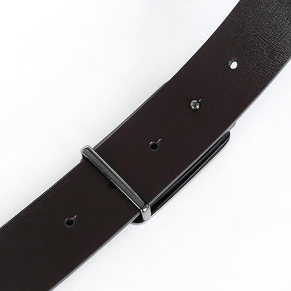 Aurolran Men&Womens Leather Dress Belt Business Automatic Buckle Belt Color-Black Silver Gold