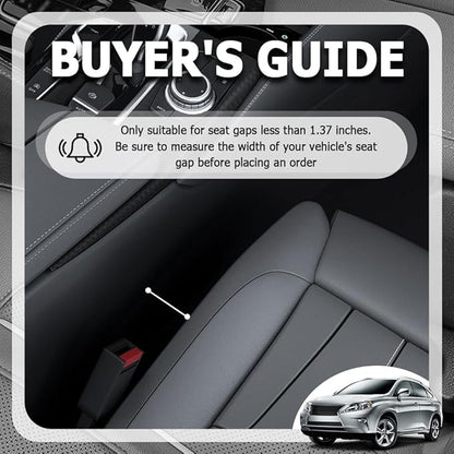 2PCS Car Seat Gap Filler Organizer,2026 Upgraded Car Seat Gap Plug with Storage Slot & Seats Belt Holes as Phone Holder,Universal No Drop Seats Guard for Cars Interior Accessories