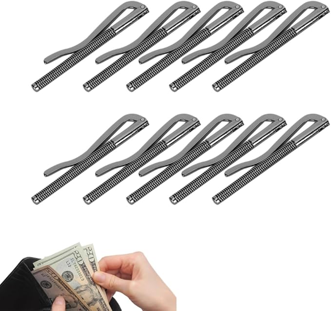 75mm Money Clip, 10PCS Spring Money Clip Wallet Spring Clip Wallet Money Clip Metal Cash Clip
