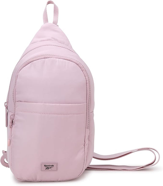 Reebok Unisex Crossbody Sling Bags – Compact Convertible Strap Cross Body Bag Travel Sling Bag - Gym & Travel Essential, Thea II Ashen Lilac