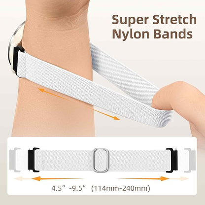 20mm Stretchy Watch Band Compatible with Garmin Vivoactive 5 6 Watch Bands,Quick Release Water-Resistant Nylon Elastic Strap for Vivoactive 3/Venu Sq/Sq 2/Sq Music, Forerunner 245/165/55/570 Women Men