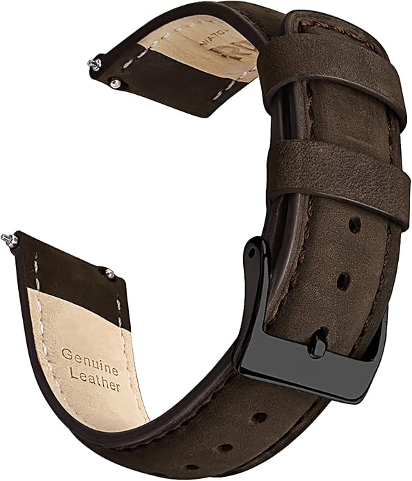 Ritche Christmas Gift Quick Release Leather Watch Bands Genuine Watch Straps for Men Women Top Grain Leather Watch Strap, White Elephant Gifts, Stocking Stuffers for Men, Father's Day gifts