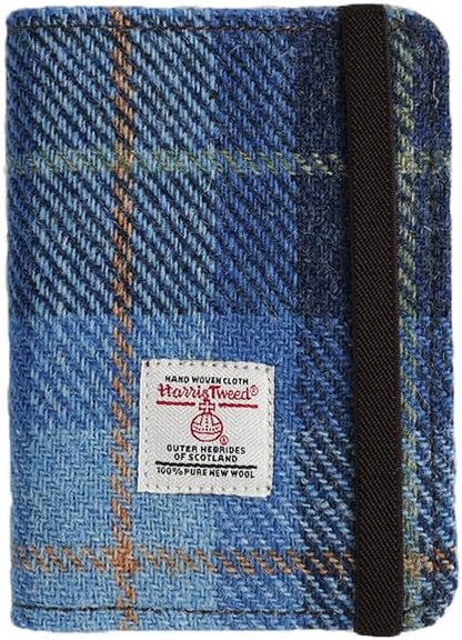 Harris Tweed Leather Passport Holder for Travel, Slim & Lightweight Passport Cover with Vaccine Card Slot, RFID Blocking, Ideal for Women and Men (No.2175)