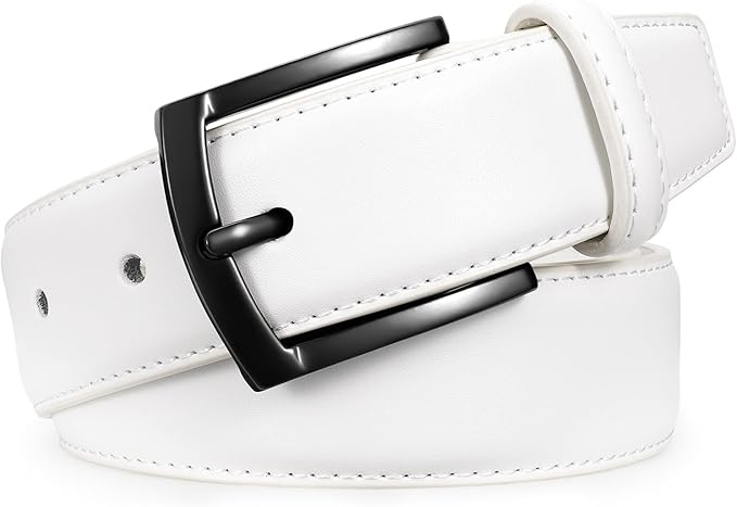 Men's Belt Genuine Leather Belt for Men Dress Casual Golf Jeans Pants 1 3/8"