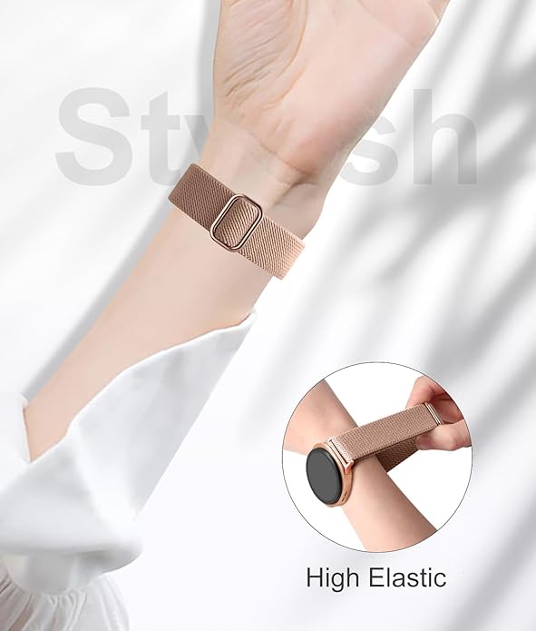 Lerobo Elastic Bands Compatible with Samsung Galaxy Watch 8 7 6 5 4 40mm 44mm/Galaxy Watch 8 Classic 6 4 Classic 43mm 47mm 42mm 46mm/5 Pro Band 45mm/Active 2,3 Pack 20mm Adjustable Nylon Sport Band